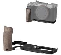 Haoge Wooden Side Handle for Sony a7cii A7CR Camera L-Shape Grip with Arca-Swiss Standard Quick Release Plate, Extra Tripod 1/4 Hole Black HG-A7CR-B