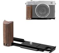 Haoge X-E5 Wooden Handle for Fujifilm XE5 Camera L-Shape Grip with Arca-Swiss System Quick Release Plate, Extra Tripod 1/4 Hole Black HG-XE5-B