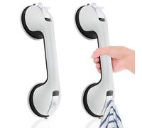 HaoguoAB 2pack Shower Grab Handles, No Drilling, Shower Handle with Suction Cup, Grab Bars for Seniors, Portable Bath Handle for Bathtub, Shower, Toilet,The hook carries 20kg, the handle carries 100kg