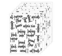 Haohai 168Pcs Kitchen Pantry Labels Cursive,Pantry Labels Preprinted, Preprinted Black Script Food Label Stickers, Stickers for Food Containers (168)