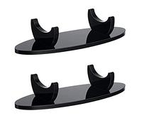 Haohai 2 Pieces Acrylic Pen Holder Display Stand, Pen Stand Makeup Brush Rack, Acrylic Stationery Pen Holder Display Stand, Fountain Pen Display Rack (Black)