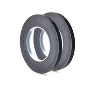 Haohai 2 Roll 10mm x 50m Metalized Polyester Mylar Film, Graphic Art Mirror Tape, Foil Line Adhesive Tape for Wall, Floor, Tile, Gifts Wrapping (Black)