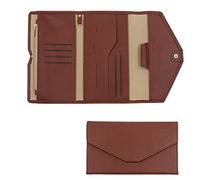 Haohai Multi-Purpose Travel Wallet, RFID Blocking Travel Wallet Passport Holder, Document Organizer Passport Cover Case for Passport, Credit Card (Brown)