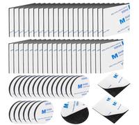 HaoHanEup 60 Pcs Double Sided Sticky Pads Black, Adhesive Foam Pads Mounting Pads, Strong Double Sided Foam Tape Heavy Duty, Strong Adhesive Sticky, Mounting Pads for Walls