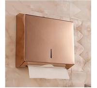 haohang Large Capacity Wall Mounted Paper Towel Dispenser Locking Rose Gold Stainless Steel Commercial Hand Towel Dispenser For Bathroom Hotel Home