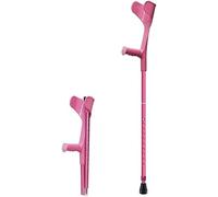 haohang Walking Crutch Adult Forearm Crutch Foldable Aluminum Cane 10 Height Adjustable Medical Cane For Men And Women Crutch(Pink,1pcs)