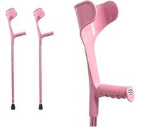 haohang Walking Crutch Adult Forearm Crutch Foldable Aluminum Cane 10 Height Adjustable Medical Cane For Men And Women Crutch(Pink,2pcs)