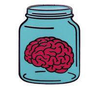 haohaoyu Brain in Bottle Enamel Pin Brooch Cute Lapel Pin Funny Metal Badge Medical Anatomy Enamel Lapel Pin for Medical Student Doctor Psychology Neurology