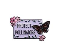 haohaoyu Cartoon Protect pollinators Brooch Pin Protect pollinators butterfly Lapel Pins for Backpack Enamel Pin Brooch for Clothes Briefcase Badges Jewelry Accessories