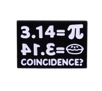 haohaoyu Pi Math Enamel Pin Mathematics Pi Brooch DIY Crafts for Shirt Canvas Bag Decoration Jewelry Fun Science Student Gifts for Lover Students Friends, Black
