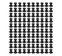 HAOHIZE 100pcs Electric Fencing Post Insulators, Rainproof ABS Electric Fence Insulators 55mm Length 48mm Width Bolt Type Insulators for Electric Fence Agricultural Garden (Black)