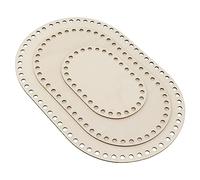 HAOHIZE 3 Pcs Moses Basket Base Stand, Crochet Basket Base, Wooden Base Oval Crochet Knitting Basket for DIY Craft Making Supplies