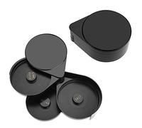 HAOHIZE 3 Tier Bar Glass Rimmer, Bar Juice Cocktail Seasoning Box Glass Rimming Station Salt Rimmer for Cocktails Black Plastic Glass Rimming Sugar Salt Rim Glass, Bartender Tool