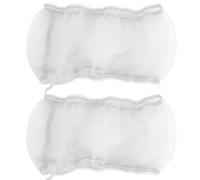 HAOHIZE Birdcage Covers, 2PCS Bird Cage Net Cover Bird Cage Cover Birdcage Polyester Mesh Cover Seed Catcher Universal Parrots Cage Accessories White (S)