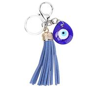 HAOHIZE Blue Evil Eye Keychain,Blue Evil Eye Keychain Key Ring Home Decor Turkish Glass Amulet Charm Pendant Blessing
