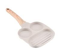 HAOHIZE Breakfast Pan,3 in 1 Breakfast Pan Nonstick Aluminum Alloy Labor Saving Pancake Frying Pan for Egg Bacon (Universal Type)