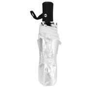 HAOHIZE Clear Dome Umbrella, Travel Folding Umbrella Adults and Kids Umbrella Portable Fashionable Transparent Automatic Three Folds Rain Umbrella for Outdoor Backpack