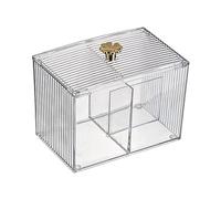 HAOHIZE Cotton Swab Container, Clear Cotton Ball and Qtip Holder Set Qtip Dispenser With Lid Cotton Round Dispenser Tampon Holder for Bathroom Floss Pick Holder Cosmetics Storage Box