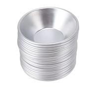 HAOHIZE Egg Tart, 25Pcs Aluminum Egg Tart Small Tart Pie Tin Mini Cupcake Cake Muffin Cookie Baking Cups Baking for Making Various Flavored Egg Tarts 7.3 * 2.2 * 3.5cm/2.9 * 0.9 * 1.4in