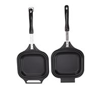HAOHIZE Frying Pan,Even Heating Easy Cleaning Double Sided Iron Pancake Pan for Restaurants Home
