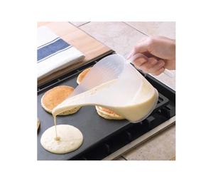 HAOHIZE Funnel Cake Pitcher, 1 Liter Plastic Funnel Cake Maker with Spout 4 Cups Measuring Pitcher for Pancake Dispenser Oil Measuring Cup Pouring Pitcher for Jam Batter Syrup