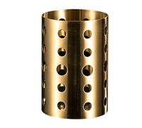 HAOHIZE Gold Stainless Steel Utensil Holder, 3.9 x 5.9in Multifunctional Kitchen Storage for Chopsticks, Scissors, Clamps & More