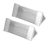 HAOHIZE Pellet Smoker Tube, 2 Pack 6'' Stainless Steel Smoke Tube for Pellet Smoker, Cold Hot Smoking BBQ Wood Pellet Smoker Tube for Gas Grill, Electric Smoker (Triangular)