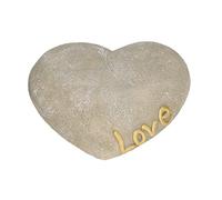 HAOHIZE Pet Memorial Stone, Heart Shaped Pet Memorial Stone Resin Dog & Cat Gravestone for Garden, Lawn & Backyard, Weatherproof & Engraved Memory (rock color)