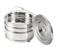 HAOHIZE Steamer for Cooking, Stainless Steel Vegetable Steamer Insert Pans with Handles Accessories Stackable Steamer Baskets Insert Stock Cooker Pot Food Pressure Pot