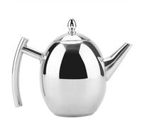 HAOHIZE Tea Kettles, Food Grade Teapot Stainless Steel Teapot Tea Coffee Water Kettle Container with Removable Mesh Filter Ergonomic Handle (1500ML)