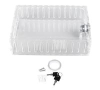 HAOHIZE Thermostat Cover with 2 Key, Universal Thermostat Lock Box with Key Easy to Install Transparent Home Thermostat Guard Plastic Thermostat Wall Mounting Plate Thermostat Protective Cover