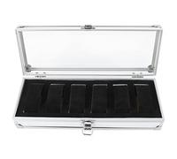 HAOHIZE Watch Box,1Pc 6/12-Slot Watch Case with Large Glass Lid, Removable Watch Pillows, Watch Box Organizer, Father's Day Gifts (6 Slots)
