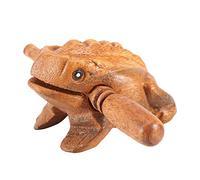 HAOHIZE Wooden Frog Instrument, Wooden Frog Rasp Percussion Instruments for Adults Craft Wooden Lucky Frog Croaking Musical Instrument Frog Home Office Decor (5.8CM)