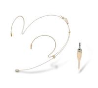 Haoin Headset Microphone Double Over Ear Earset Over Ear Headworn Mic Compatible with Wireless System Bodypack Transmitter with 1.2m Cable and Windscreen 3.5mm Mono Male Screw Plug