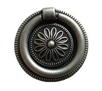 HAOJIazx 2.1" Dia Single Drop Pull Ring Knob Drawer Pull Pendant Dresser Pull Handles Antique Black Bronze Pewter Brushed Nickel Steel (NO.85)(Antique Pewter)