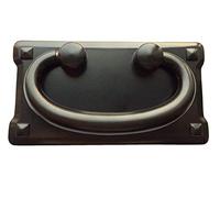 HAOJIazx 2.25" C-C Vintage Style Black Vertical Bail Drawer Pull Drop Swing Handles Cabinet Knob 57 mm 2 1/4" Centers (NO.27)(Black,L:3.75" (95 mm)/C-C:3" (76 mm))