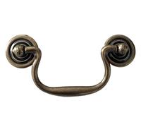HAOJIazx 3-1/2 Inch Centers Vintage Style Antique Bronze Bail Drawer Pull Drop Swing Handles Cabinet Knob Kitchen Hardware 3.5" 90 mm Centers (NO.40)(3.5" (89 mm) Holes)