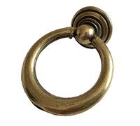 HAOJIazx 3.5" 4.25" C-C Bail Drawer Pull Drop Swing Handles Bronze Ring Cabinet Knob Hardware Vintage Look 3 1/2" 4 1/4" Centers (NO.137)(Larger Ring- Outer Dia: 1.8" (45 mm))