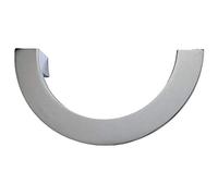 HAOJIazx 5" C-C Half Circle Matte Black Cabinet Handle Drawer Pull Handles Dresser Pulls 128 mm Centers (NO.122)(Polished Chrome,L:5.7" (145 mm)/C-C:5" (128 mm))