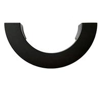HAOJIazx 5" C-C Half Circle Matte Black Cabinet Handle Drawer Pull Handles Dresser Pulls 128 mm Centers (NO.122)(Matte Black,L:4.5" (115 mm)/C-C:3.75" (96 mm))