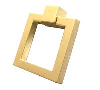 HAOJIazx Brushed Gold Square Ring Drawer Knob Single Drop Pull Rings Knob Drawer Pull Pendant Dresser Pull Handles (NO.189)