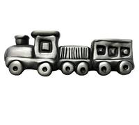 HAOJIazx Dog Boat Plane Train Knob Drawer Pull Dresser Knob Pull Handles Cabinet Knob Gray Gray Antique Gold Brass Knobs Hardware (NO.177)(Gray (Grey),Train- 3"(76 mm) Centers)