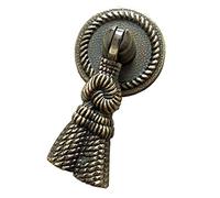 HAOJIazx Vintage Style Tassel Drop Pull Drawer Knob Gold White Antique Bronze Drawer Pull Dresser Pull Cabinet Knob Kitchen Door Knob Hardware (NO.124)(Antique Bronze)
