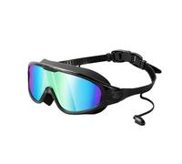 Haojieshun Suvaya Wide Lens Swimming Goggles, Anti Fog Swimming Goggles, With Ear Plugs, Replaceable Silicone Nose, No Leaking Clear Vision, Easy To Adjust For Adult Women Men Youth (C)
