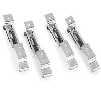 Haokaini 4pcs Trailer Number Plate Clips or Holders Numberplate Clamps Spring Loaded Stainless Steel Registration Plate Holder