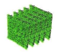 Haokaini 5pcs Aquarium Fake Grass Mat Fish Tank Artificial Turf Aquatic Grass Plastic Lawn Underwater Green Grass Landscape Fish Tank Plants Decoration 9.8Inch