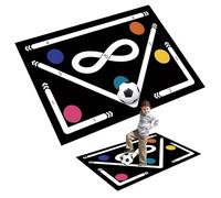 Haokelai Football Training Mat, Non Slip Shock Football Skills Mat, Football Mastery Mat, Football Mat Training for Improving Dribble Training Auxiliary Props, Football Mat for Ball Control Practice
