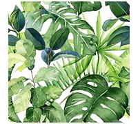HAOKHOME Tropical Wallpaper Self Adhesive Leaf Wallpaper for Bathroom