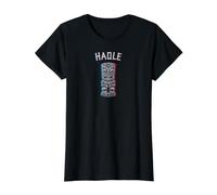 Haole Tiki 3D Bamboo Text Retro Hawaiian Tribal JV1 Value Graphic T-Shirt, Women, Black, M