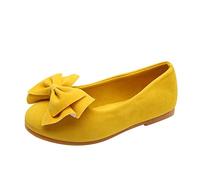 HAOLEI Baby Girls Slip on Shoes Party Mary Jane School Wearing Princess Shoes with Bowknot Toddler Girls Wedding Dress Flats with Bow for 1-6 Years